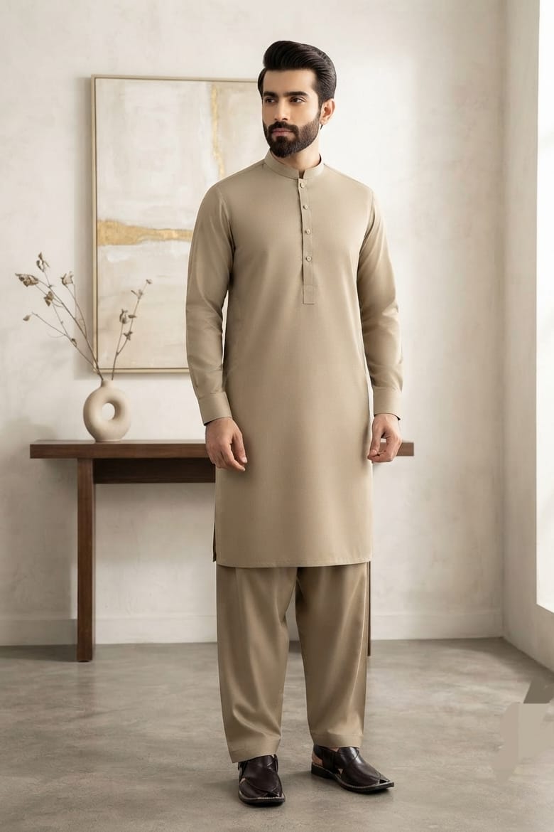 Gul Ahmed Men's Unstitched Wash & Wear