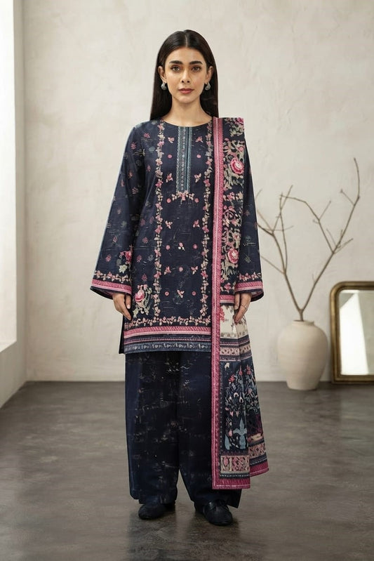 Beech Tree Unstitched Printed Khaddar 3pc