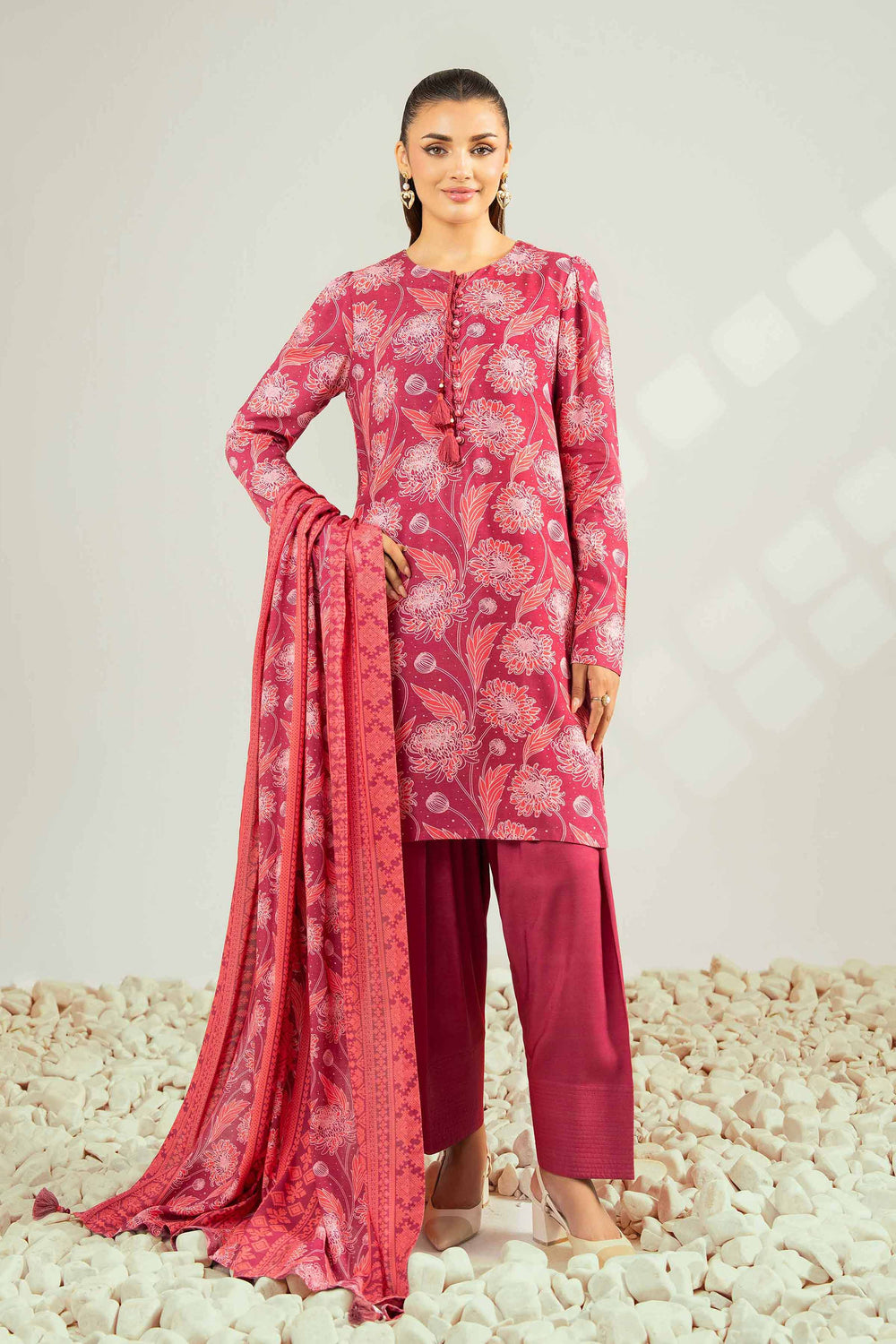 Nishat Unstitched Printed Viscose 3pc