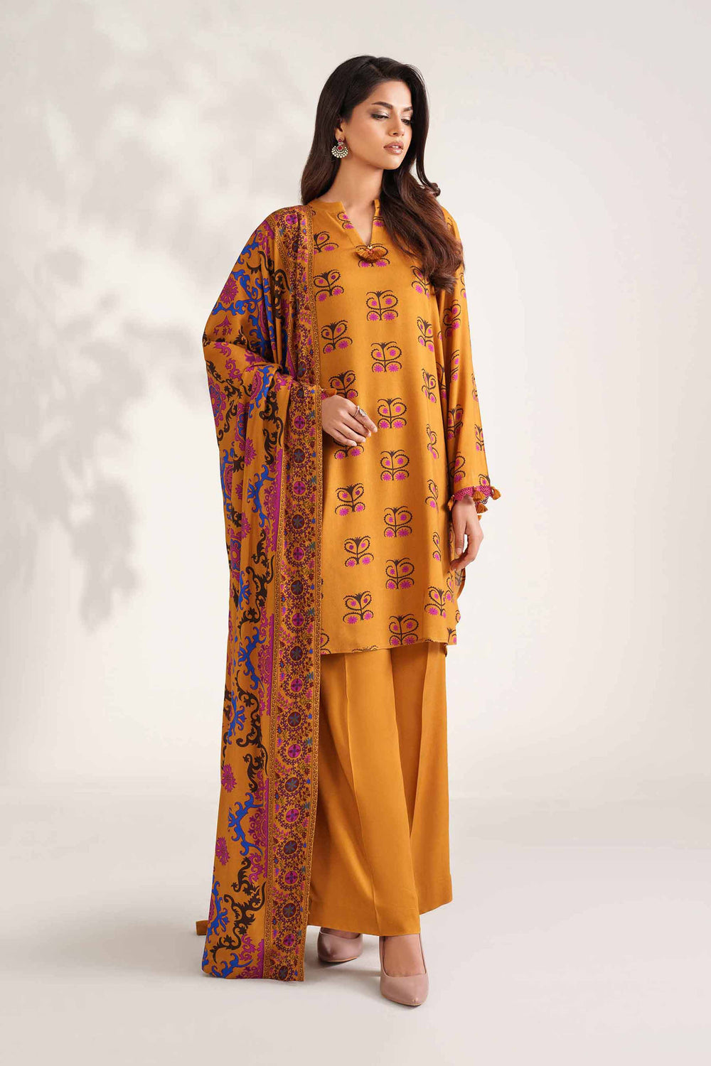Nishat Unstitched Printed Viscose 3pc