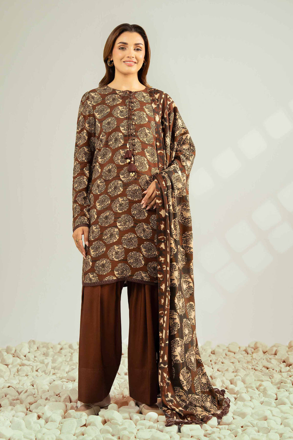Nishat Unstitched Printed Viscose 3pc