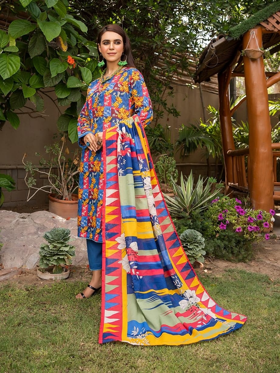 Jaffrani Printed Lawn Arbish Collection 3pc