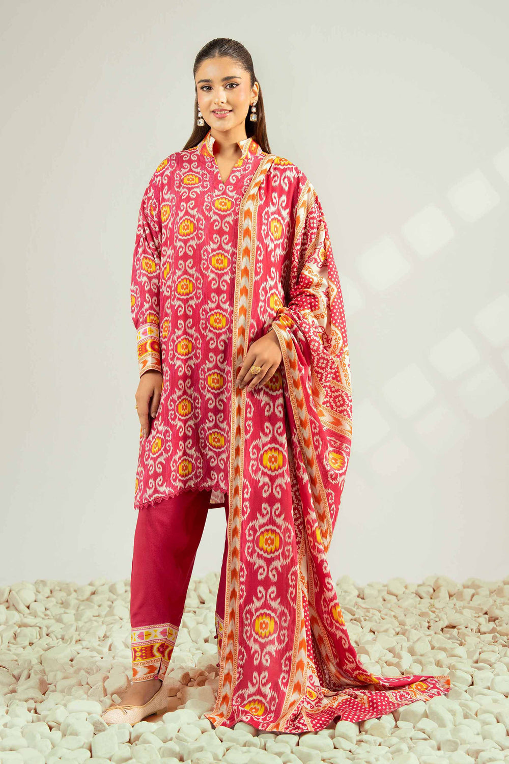Nishat Unstitched Printed Viscose 3pc
