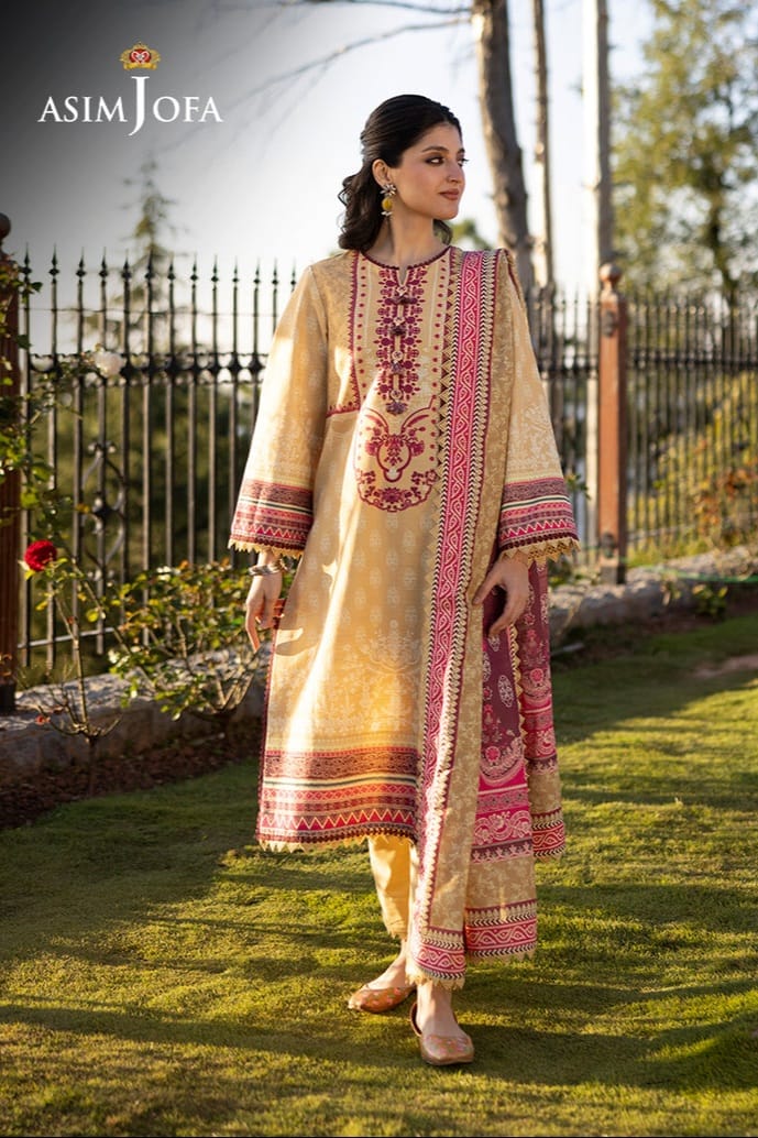 Asim Jofa Unstitched Printed Khaddar 3pc