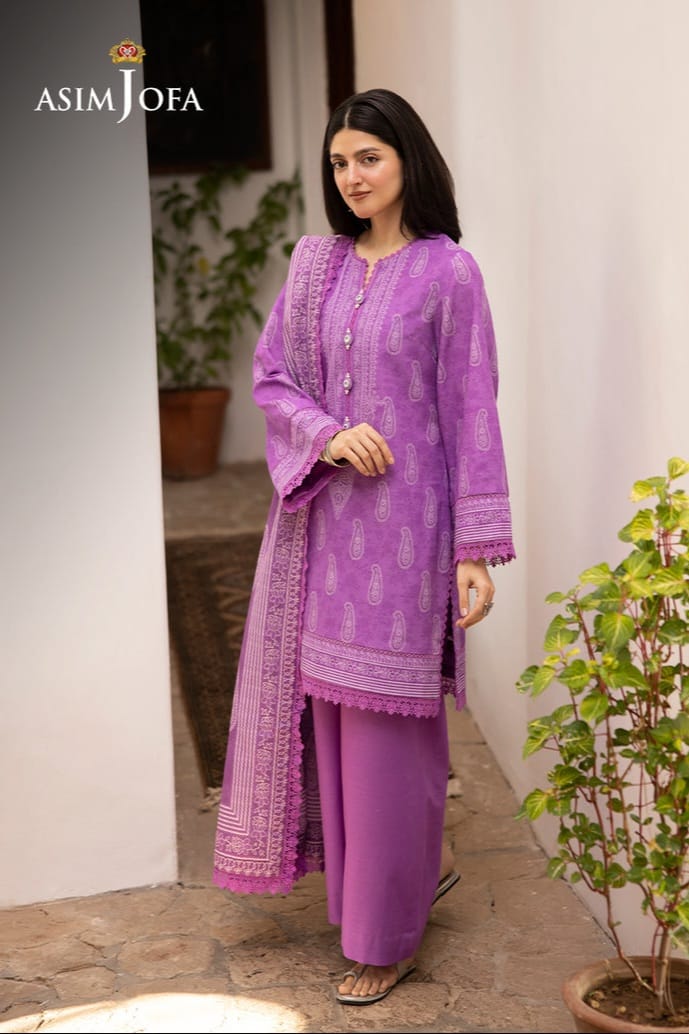 Asim Jofa Unstitched Printed Khaddar 3pc