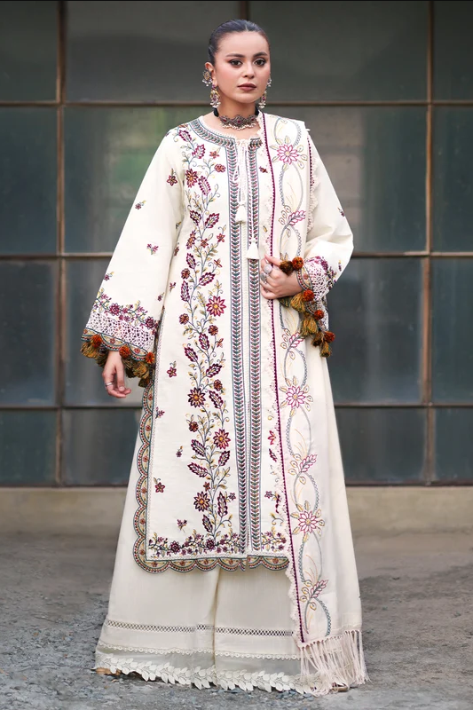 Mahnur Nova Embroidered Luxury Khaddar 3pc