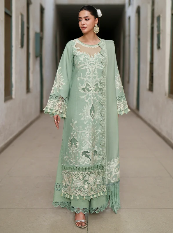 Mahnur Nova Embroidered Luxury Khaddar 3pc