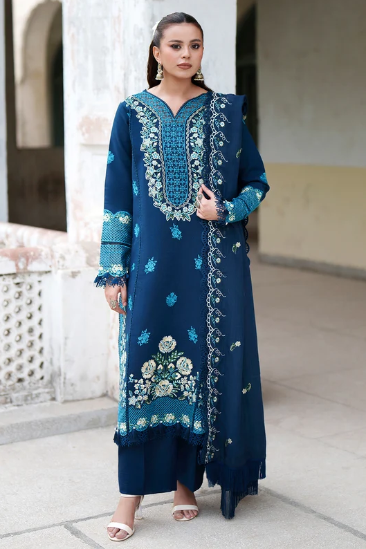 Mahnur Nova Embroidered Luxury Khaddar 3pc