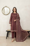 Mizaj Hoorain Unstitched Printed Khaddar 3pc