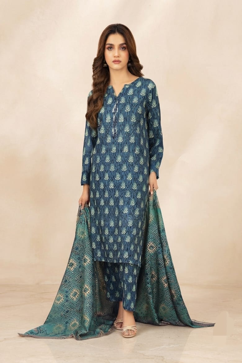 Tawakal Dilshan Linen Stitched Printed 3pc