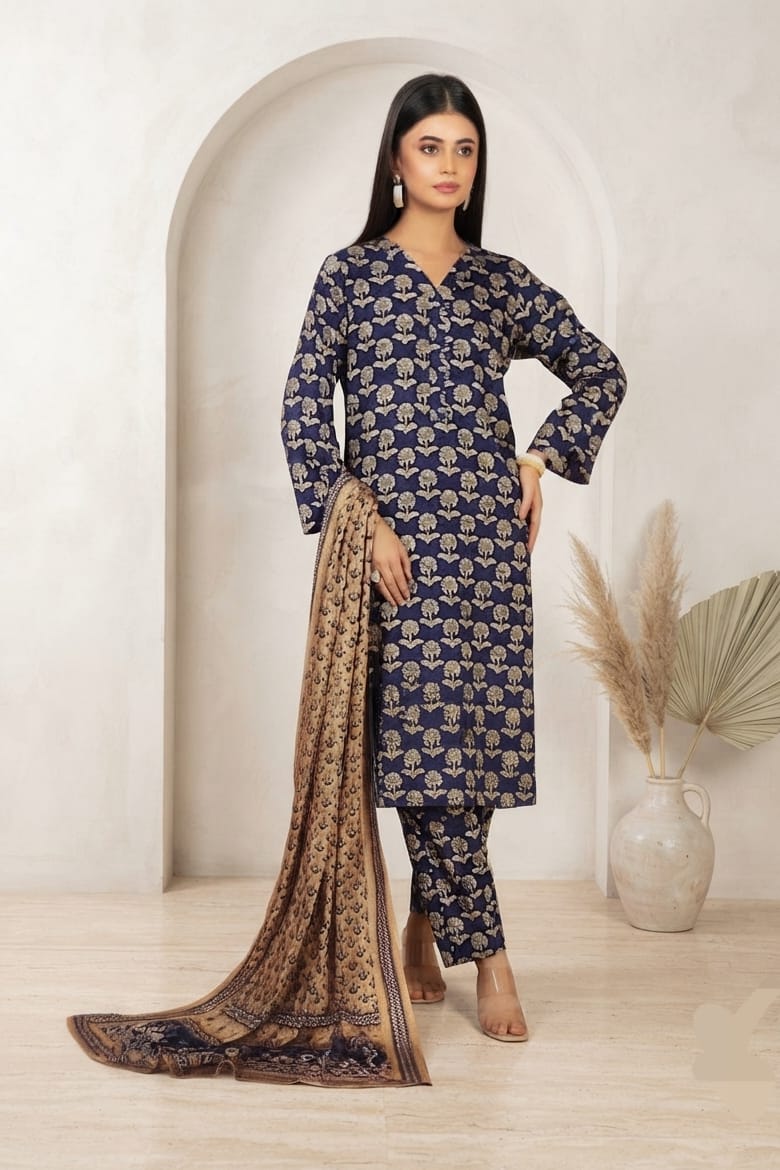 Tawakal Dilshan Linen Stitched Printed 3pc