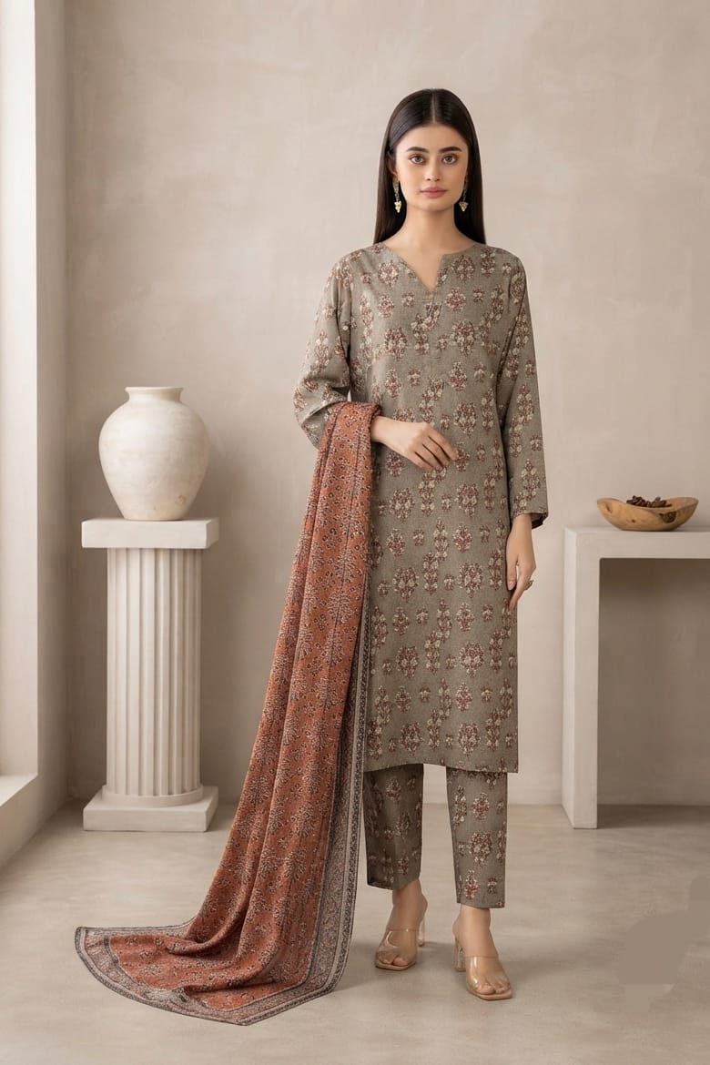 Tawakal Dilshan Linen Stitched Printed 3pc