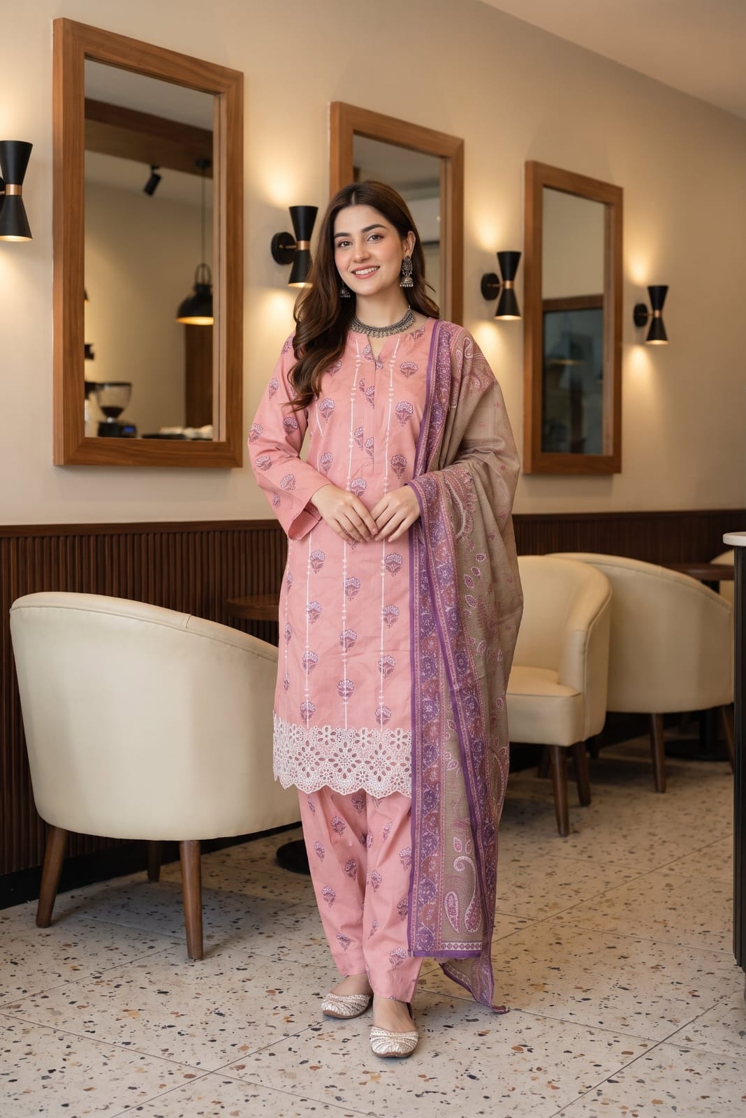 Tawakal Zaina Unstitched Embroidered Cotton 3pc