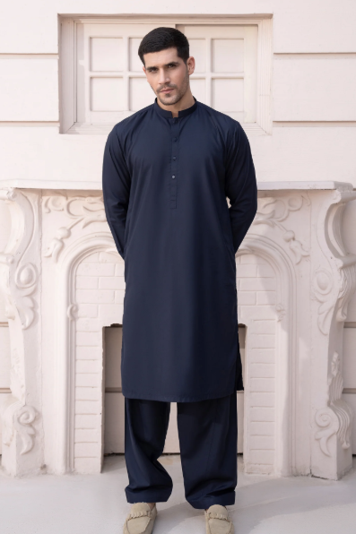 Stenciller Green Land Men's Unstitched Wash & Wear