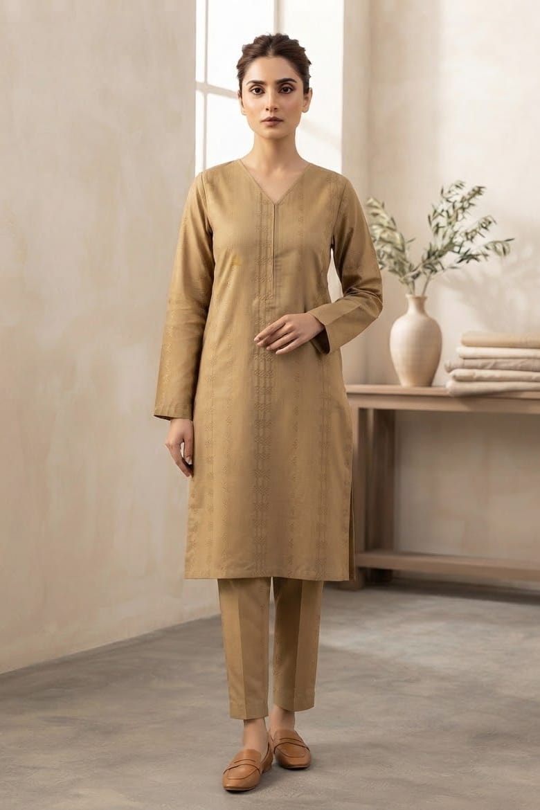 Tawakkal Stitched Wool Self Jacquard ST 2pc