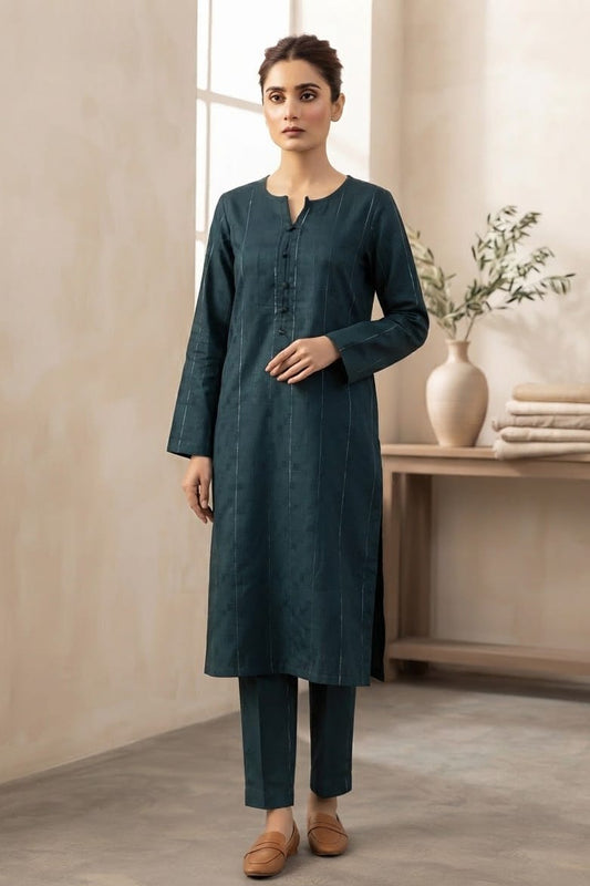 Tawakkal Stitched Wool Self Jacquard ST 2pc