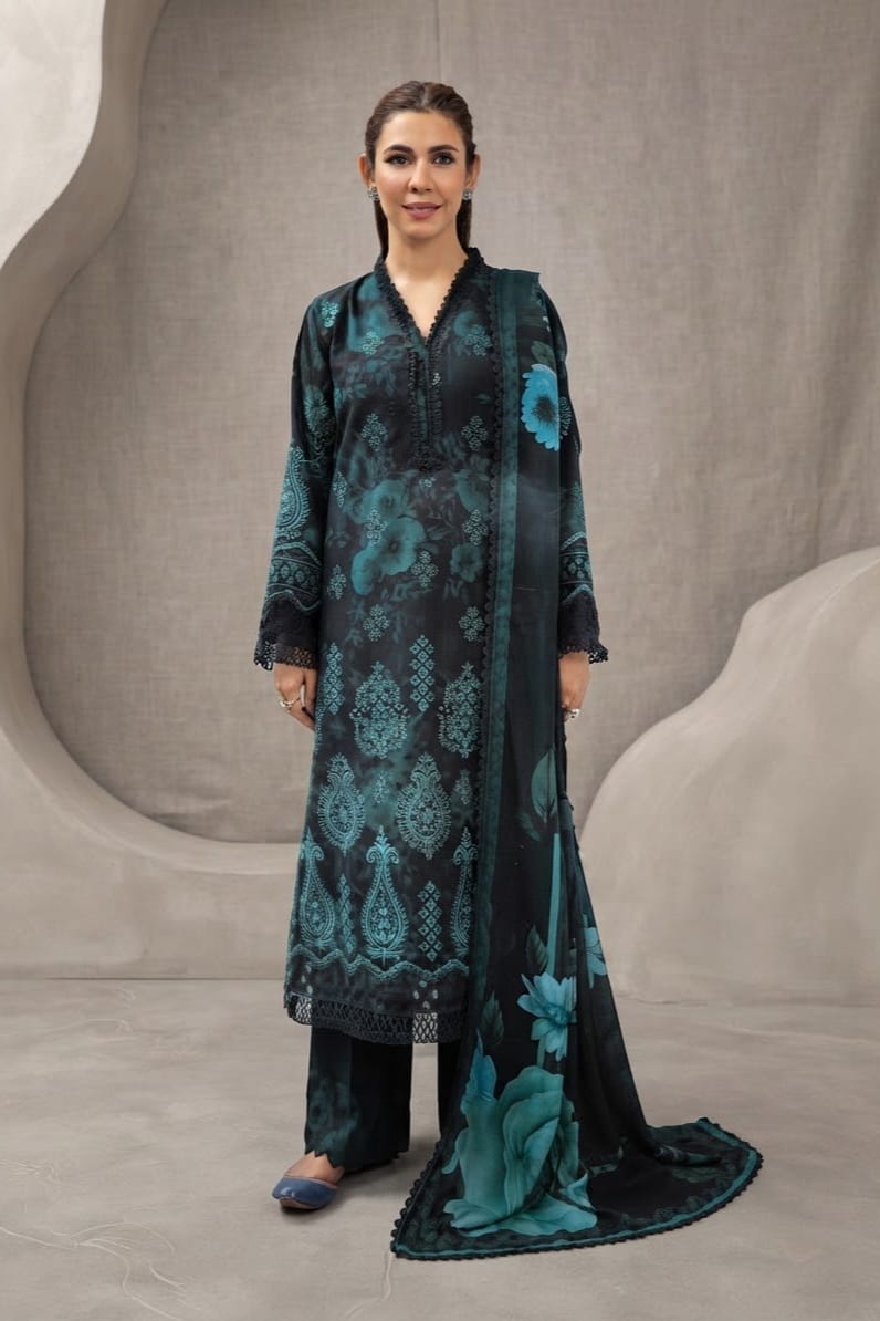 Johra Rohani Unstitched Embroidered Staple Slub 3pc