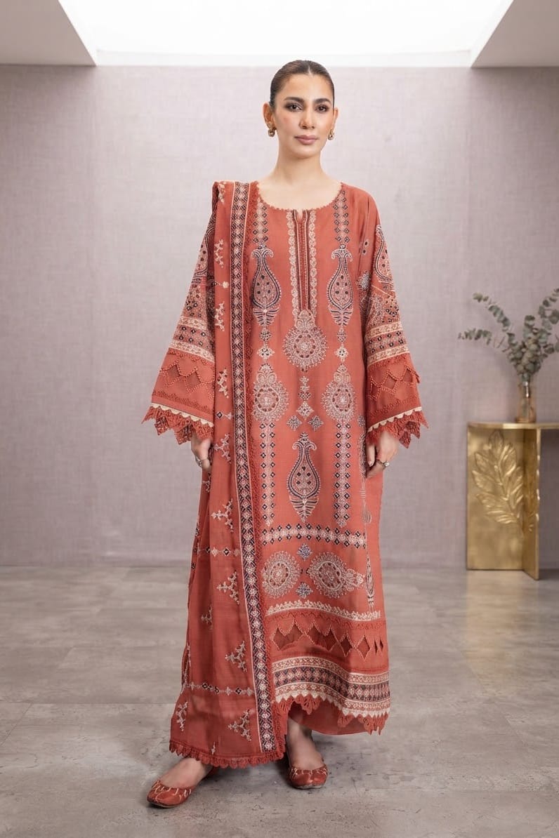 Johra Aseela Unstitched Embroidered Resham Karandi 3pc