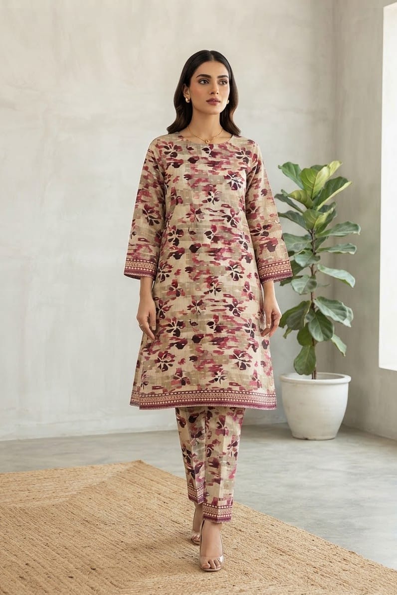 Mix Brand Unstitched Printed Khaddar Allover ST 2pc