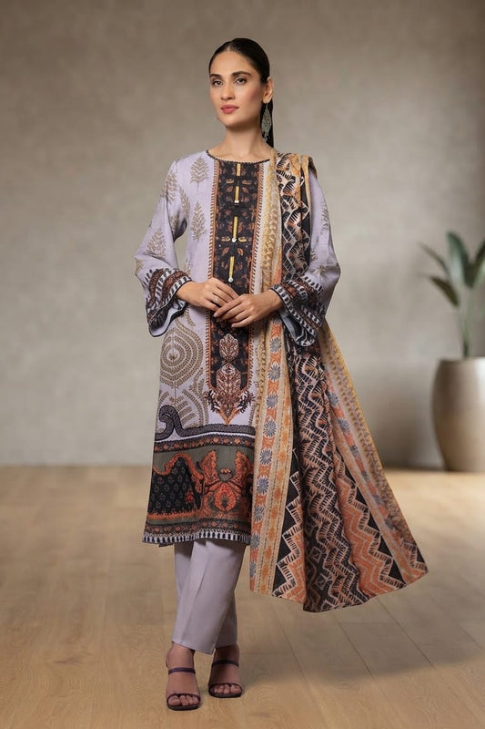 Gul Ahmed Unstitched Printed Khaddar 3pc