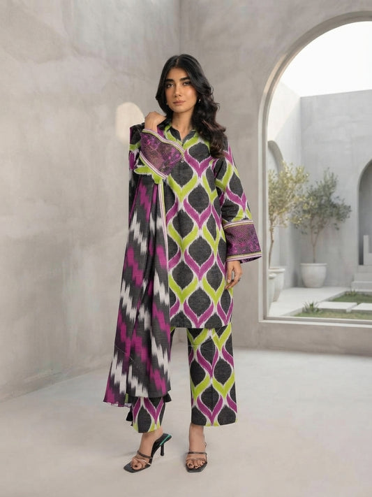 Al Karam Unstitched Printed Khaddar 3pc