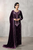 Premium Unstitched Embroidered Velvet 3pc