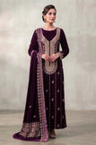 Premium Unstitched Embroidered Velvet 3pc