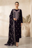Premium Unstitched Embroidered Velvet 3pc