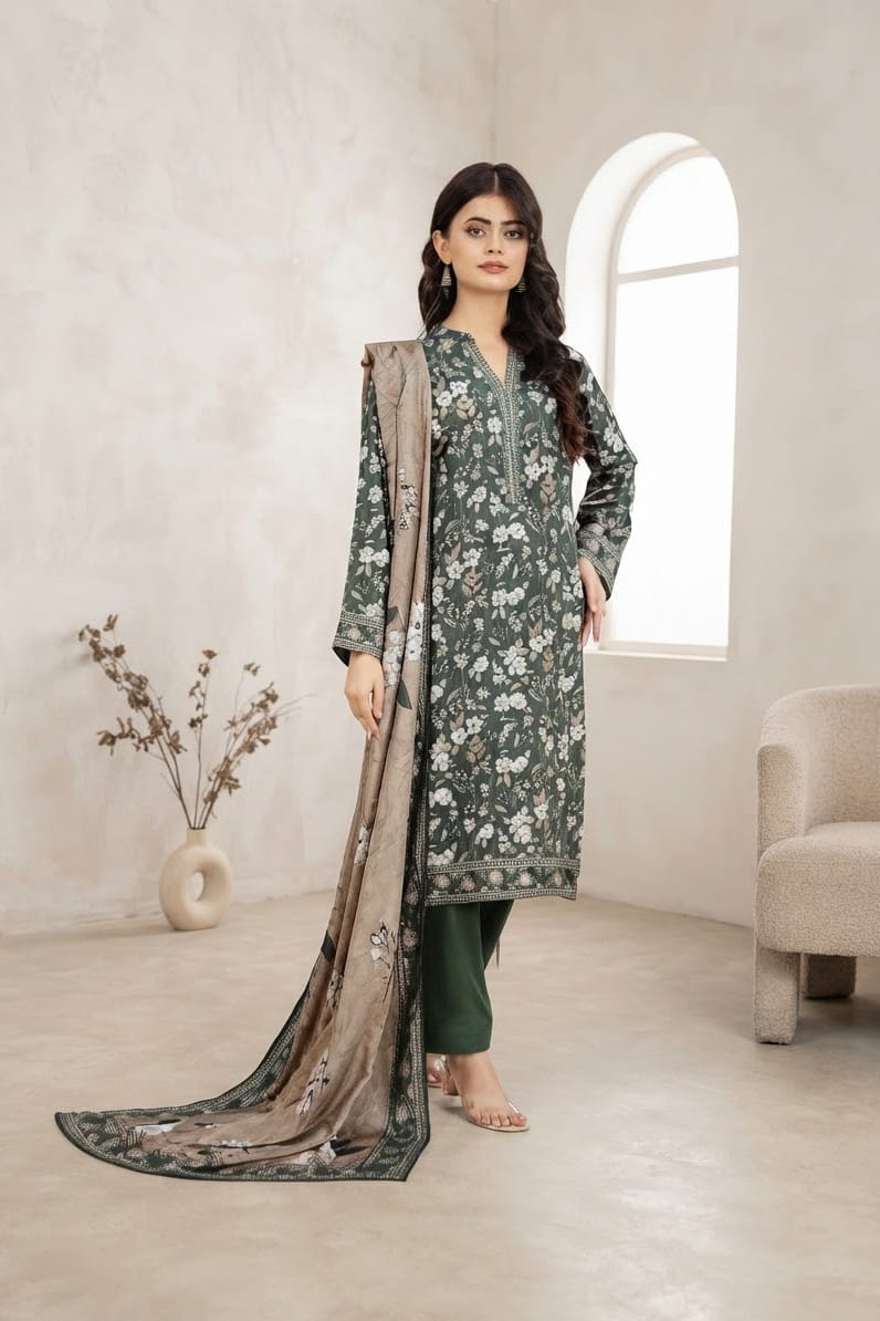 Tawakal Nazama Staple Slub Stitched Printed 3pc