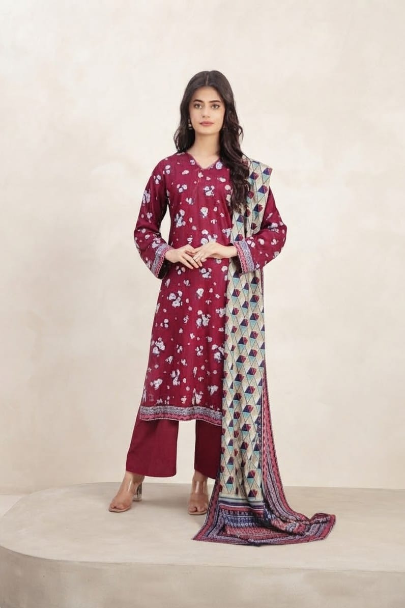 Tawakal Nazama Staple Stitched Printed 3pc