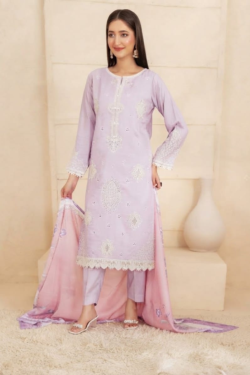 Tawakal Amara Staple Stitched Embroidered 3pc
