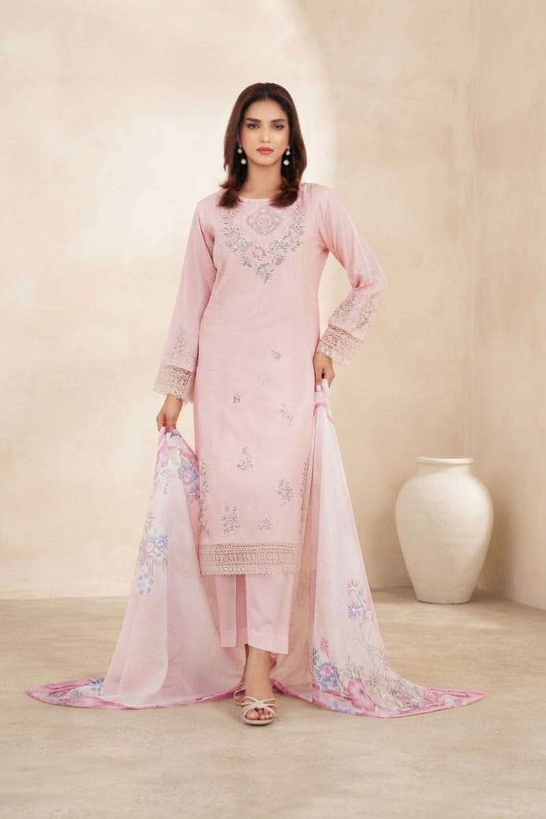 Tawakal Amara Staple Stitched Embroidered 3pc