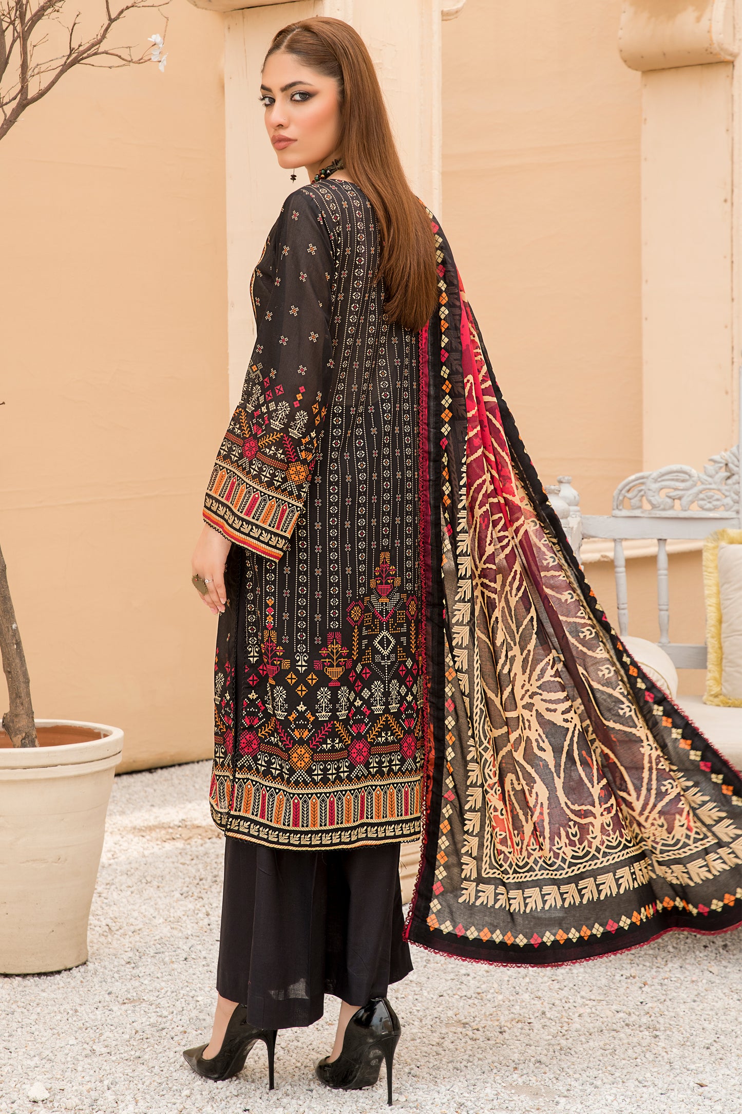 Jacquard Printed Lawn Unstitched 3pc