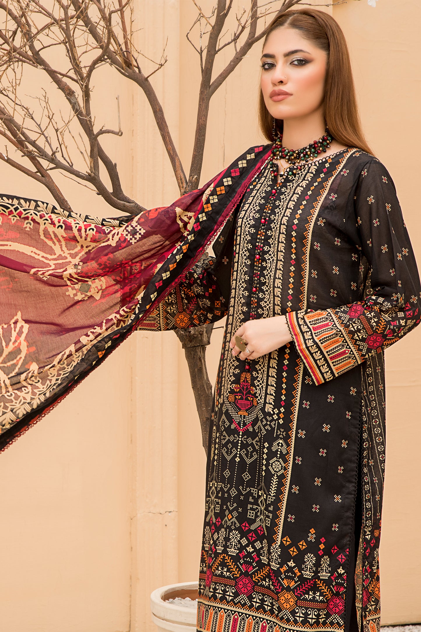 Jacquard Printed Lawn Unstitched 3pc