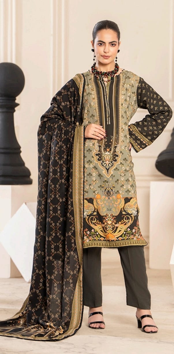 Safa Iman Dobby Linen 3PC - Branded Cut Pieces