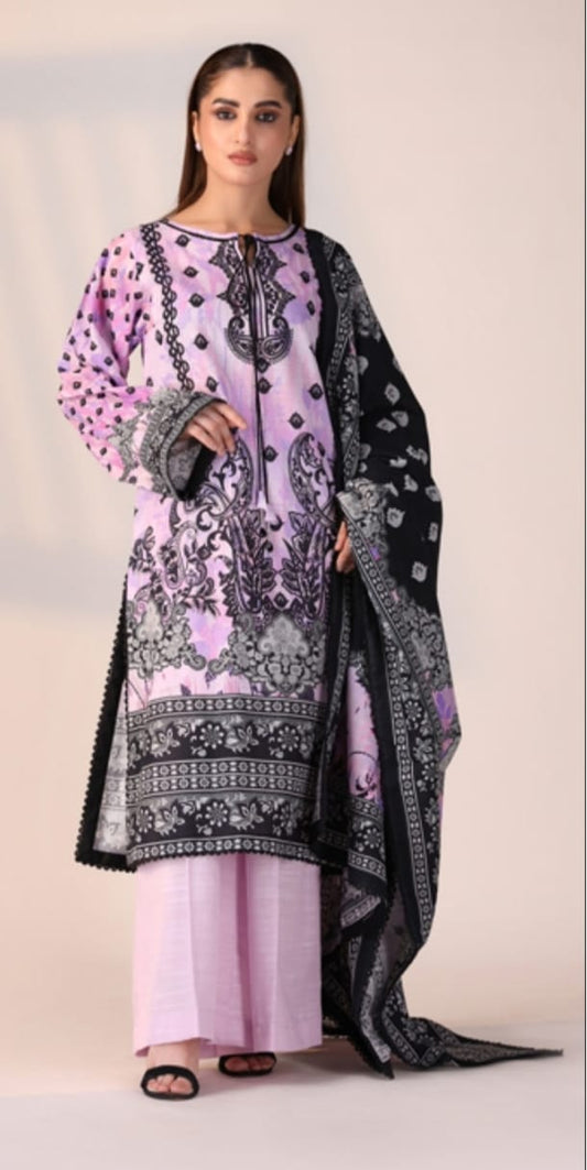 Suhana Printed Slub Khaddar 3pc