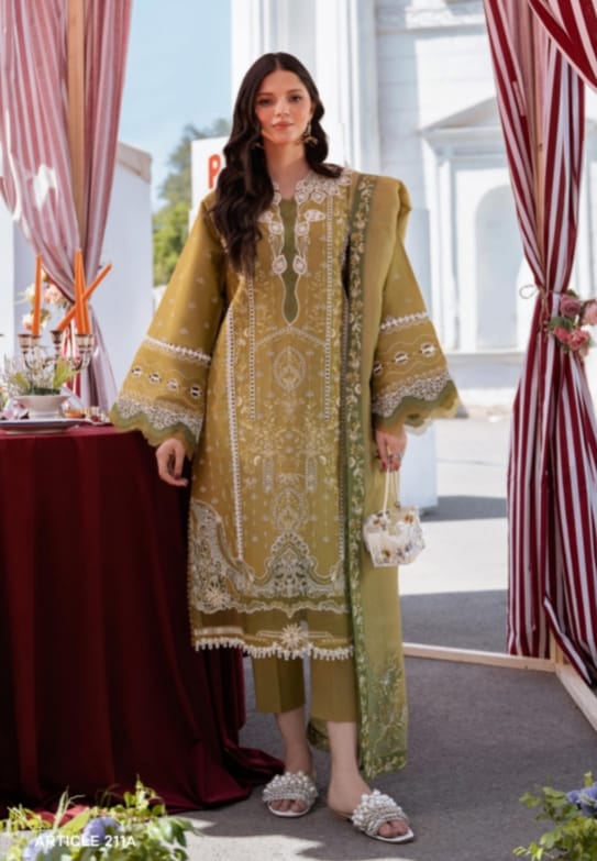 Bin Ilyas Clara Luxury Embroidered Lawn Collection 3pc - Branded Cut Pieces