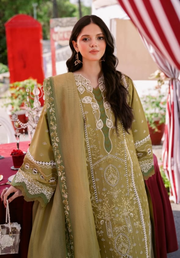 Bin Ilyas Clara Luxury Embroidered Lawn Collection 3pc - Branded Cut Pieces