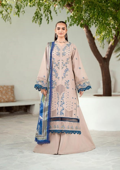 Bin Ilyas Riwaayat Luxury Embroidered Lawn Collection 3pc - Branded Cut Pieces