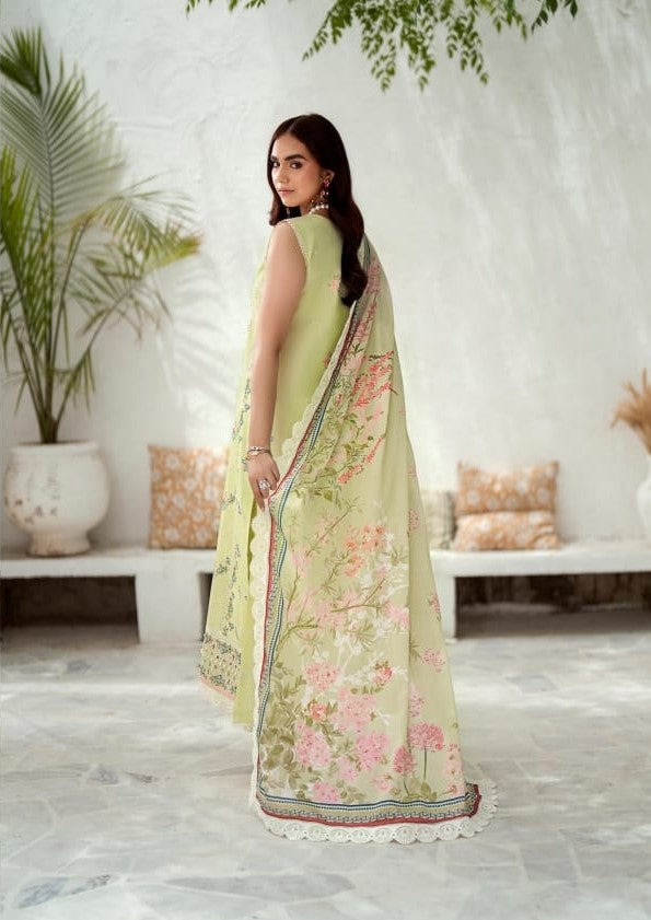 Bin Ilyas Riwaayat Luxury Embroidered Lawn Collection 3pc - Branded Cut Pieces