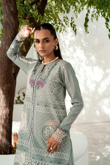 Bin Ilyas Riwaayat Luxury Embroidered Lawn Collection 3pc - Branded Cut Pieces