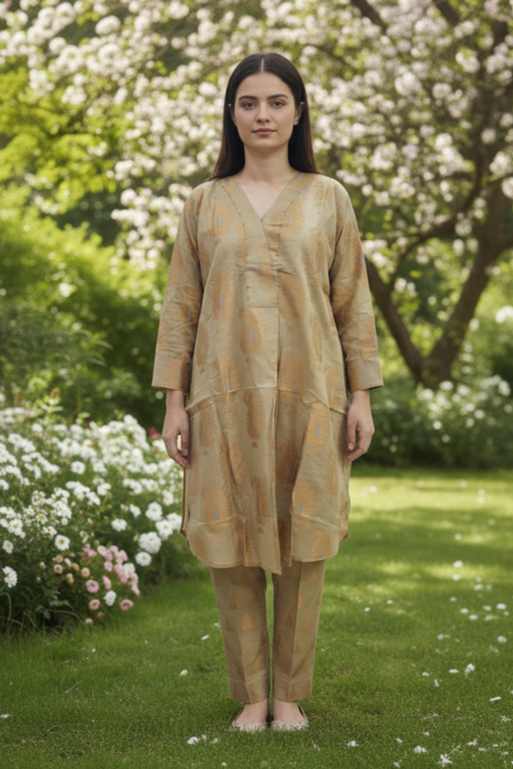 Al Karam Stitched Printed Lawn ST 2pc