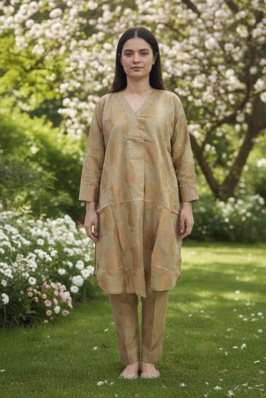 Al Karam Stitched Printed Lawn ST 2pc