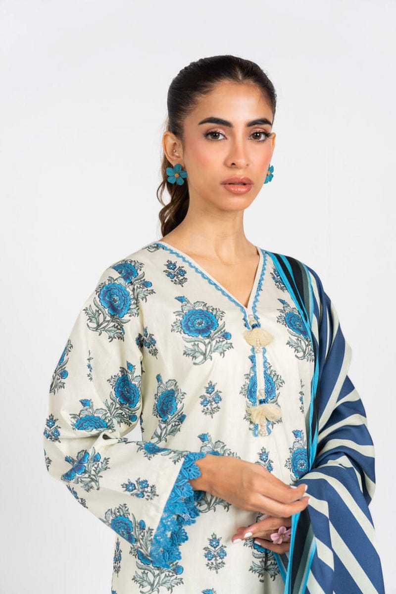 Al Karam Stitched Printed Lawn ST 2pc