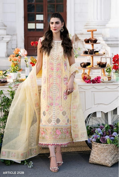 Bin Ilyas Clara Luxury Embroidered Lawn Collection 3pc - Branded Cut Pieces