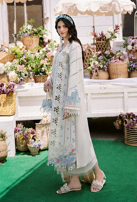 Bin Ilyas Clara Luxury Embroidered Lawn Collection 3pc - Branded Cut Pieces