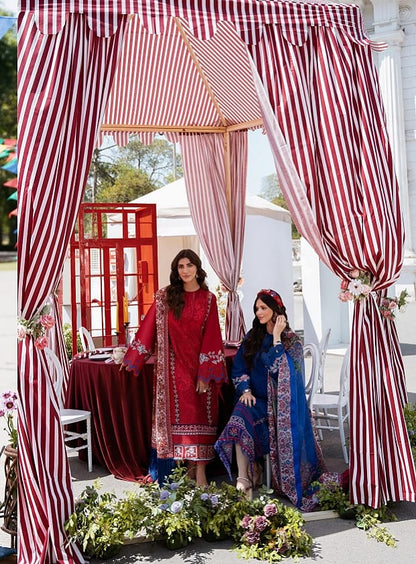 Bin Ilyas Clara Luxury Embroidered Lawn Collection 3pc - Branded Cut Pieces