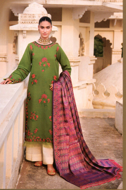 RajBari Embroidered Karandi Luxury 3PC - Branded Cut Pieces