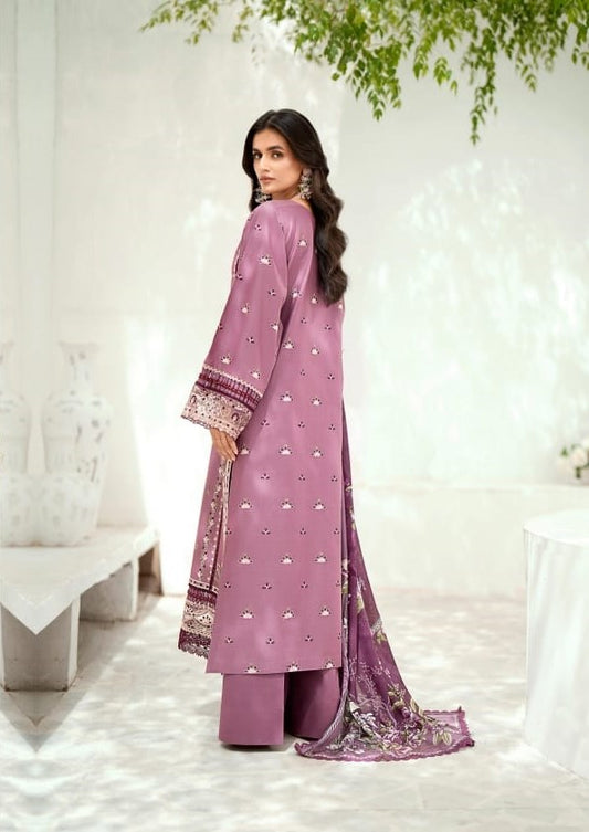 Bin Ilyas Riwaayat Luxury Embroidered Lawn Collection 3pc - Branded Cut Pieces