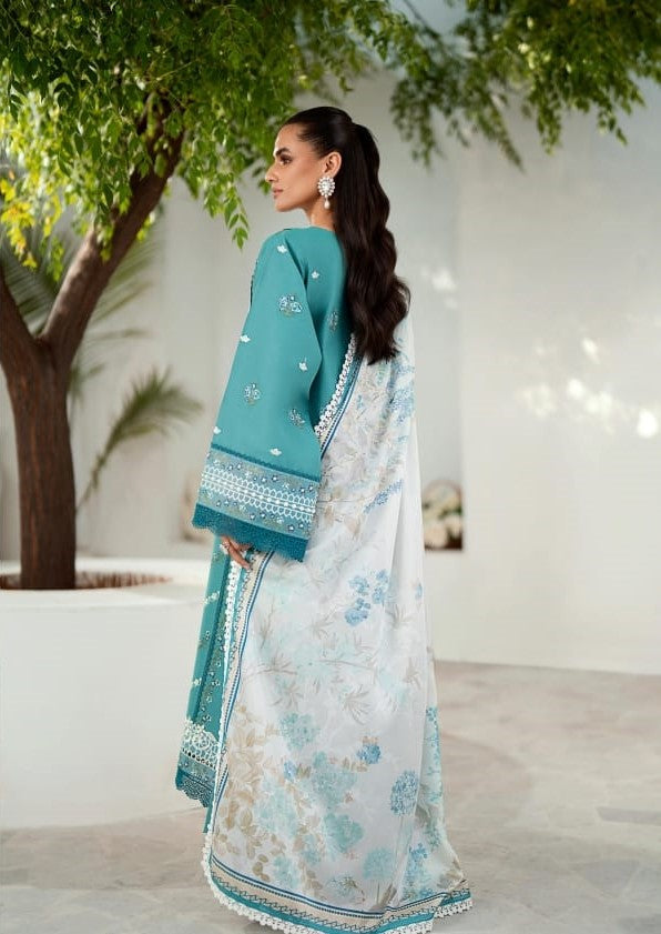 Bin Ilyas Riwaayat Luxury Embroidered Lawn Collection 3pc - Branded Cut Pieces